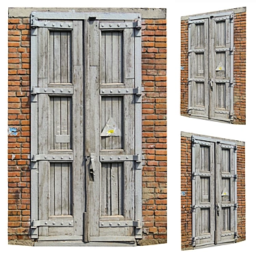 Vintage High Door 3D model image 1 