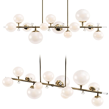 Antique Brass Troon Chandelier 3D model image 1 