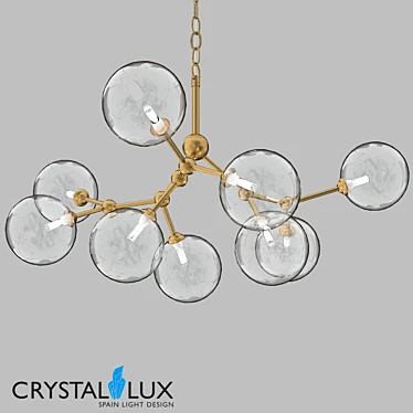 Crystal Lux MAXIMO SP9 Bronze Chandelier 3D model image 1 