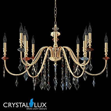 Luxury Crystal Mercedes Chandelier 3D model image 1 