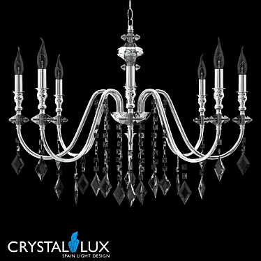 Mercedes SP8 Chrome/Smoke Chandelier 3D model image 1 