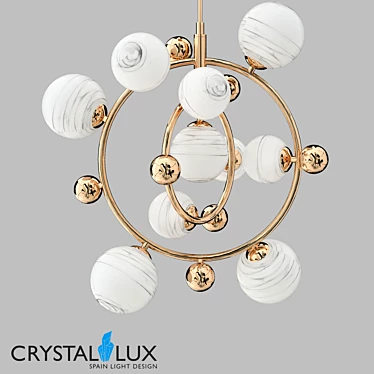 Crystal Lux SALVADORE SP8V GOLD Pendant 3D model image 1 
