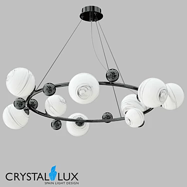 Crystal Lux Salvadore SP9H Black Chromium Pendant 3D model image 1 