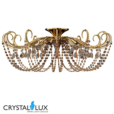 Crystal Lux IMPERIA PL6 Gold/Amber Pendant 3D model image 1 