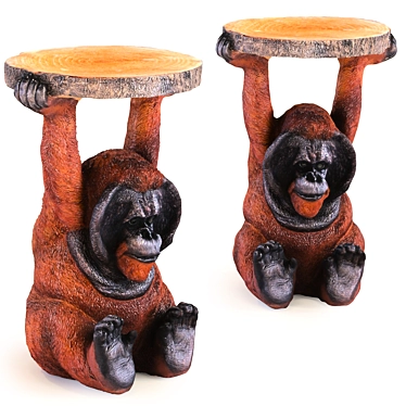 Whimsical Orangutan Side Table 3D model image 1 