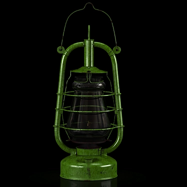 Title: Vintage Soviet "Bat" Kerosene Lamp 3D model image 1 