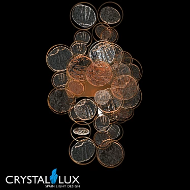 Crystal Lux Deseo AP2 Gold Pendant 3D model image 1 