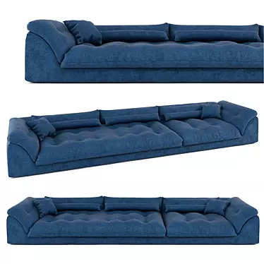 Blue Sofa 3D model image 1 