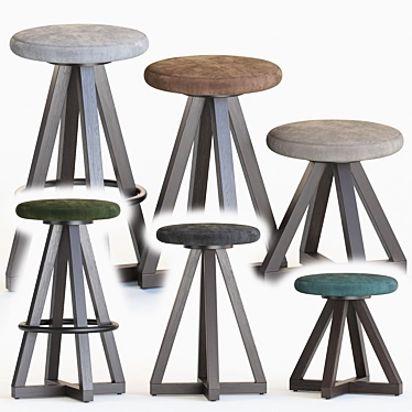 Artless X Stool: Modern Elegance 3D model image 1 