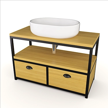 Noreedge Midler Cabinet + Mira Norwich Basin 3D model image 1 