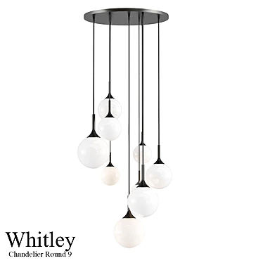 Whitley Round Chandelier: Elegant Illumination 3D model image 1 