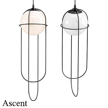 Sleek Modern Design Pendant Lamp 3D model image 1 
