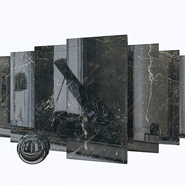 Elegant Carelia Black Marble Set 3D model image 1 