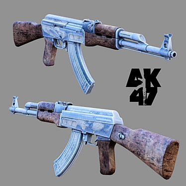 Deadly Defender: AK47 3D model image 1 