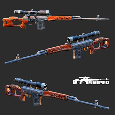 Precision Sniper: Dragunov Rifle 3D model image 1 