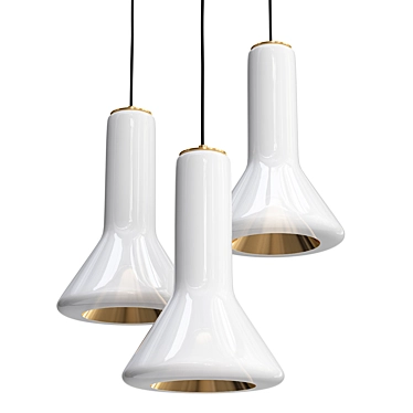 Whistle White Pendant Lamp 3D model image 1 