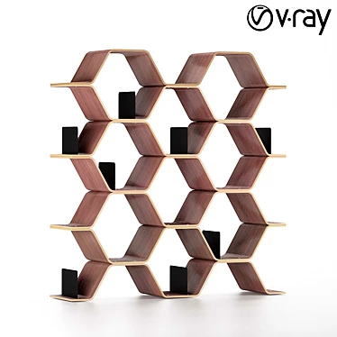 Polygon Shelving: Modern and Stylish Storage Solution 3D model image 1 