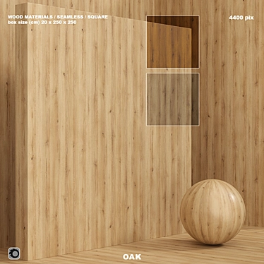 Oak Wood Seamless Box Set 3D model image 1 