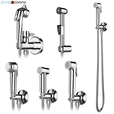 Hygienic Shower Set: GROHE & Griferías Galindo 3D model image 1 