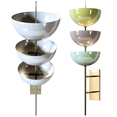 Modern Lisbon Sconce: 2 Color Options 3D model image 1 