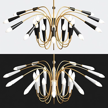 Elegant Aretha Suspension Light 3D model image 1 