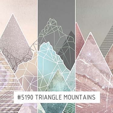 Title: Eco-Mural Triangle Mountains by Creativille 3D model image 1 