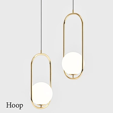 Modern Hoop Pendant Light 3D model image 1 