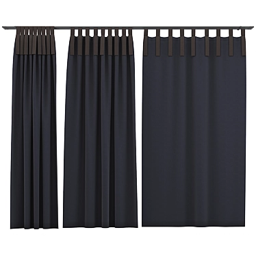 Elegant Curtain Set 3D model image 1 