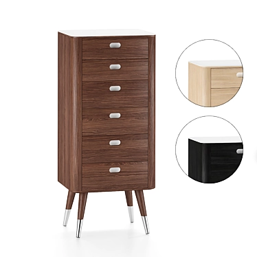 Naver AK 2420: Walnut & Ash Chest 3D model image 1 