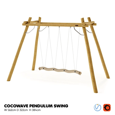 Kompan Cocowave Pendulum Swing 3D model image 1 