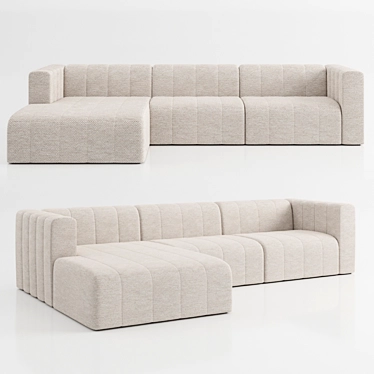 Modish Italian Influence: Langhasm Sofa 3D model image 1 