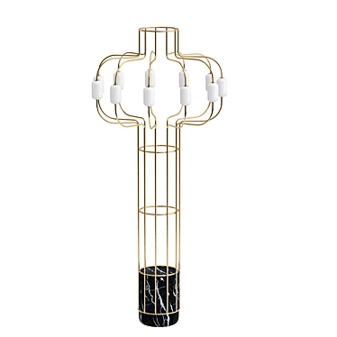 Elegant Chandelier with Unique Design 3D model image 1 