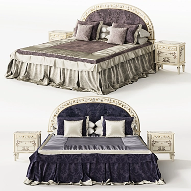 Title: Edera Meroni Bed Set 3D model image 1 