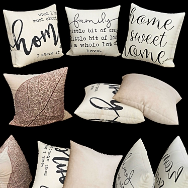 Elegant Sofa Pillows | No. 002 3D model image 1 