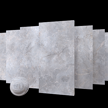 Mioni Gray Marble Set: High-Quality Multi-Texture Collection 3D model image 1 