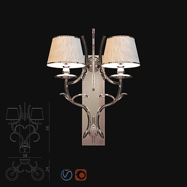 Elegant Thalita Sconce: Stunning Design 3D model image 1 