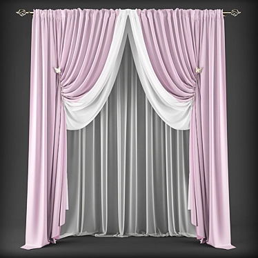 Polyester Curtains | 300343 3D model image 1 