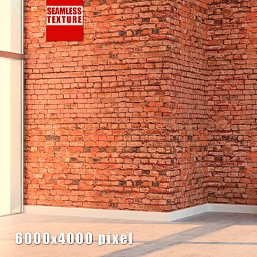 Seamless High Detail Brick 3D model image 1 