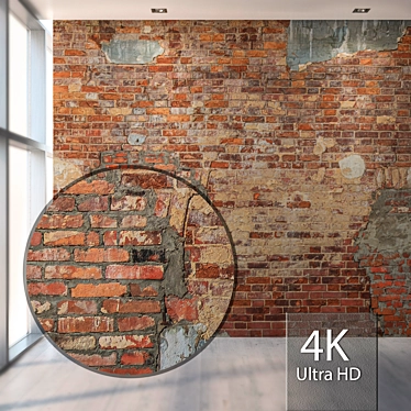 Vintage Brick Texture Set 3D model image 1 