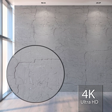 Cracked Plaster Texture Set 3D model image 1 