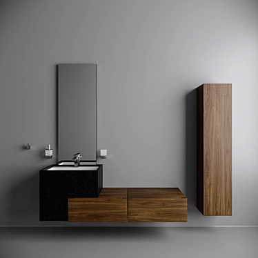 Tetris Modular Bathroom Furniture 3D model image 1 