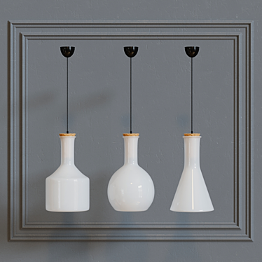 Labware Trio Chandeliers 3D model image 1 