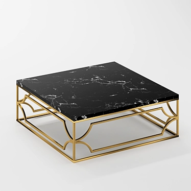 Elegant Marble Coffee Table 3D model image 1 