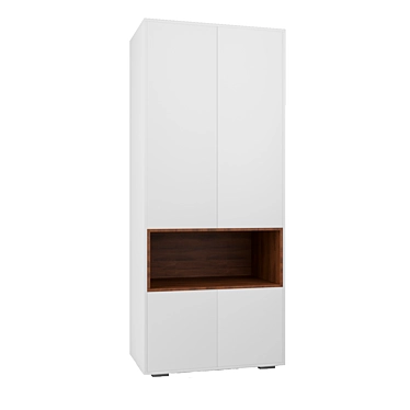 Modern Compact Wardrobe 3D model image 1 