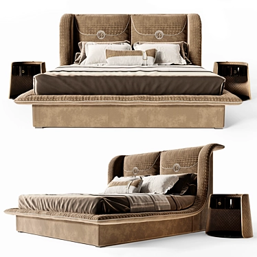 Elegant Bed & Table: Vittoria Frigerio Appiani & Contarini 3D model image 1 