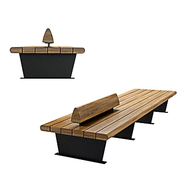 Elegant Metalco Italy Canape Bench 3D model image 1 