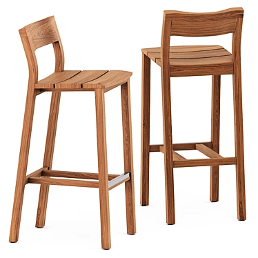 KOS Bar Chair: Sleek Design, Superior Comfort 3D model image 1 