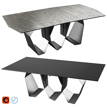 Sculptural Quasimodo Table: Contemporary Versatility 3D model image 1 