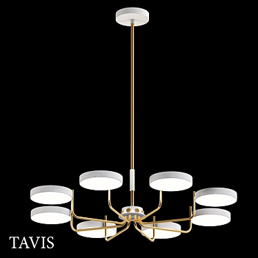 TAVIS 8x Plafon Light Fixture 3D model image 1 