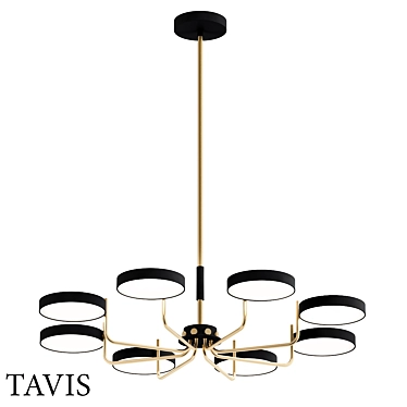 Sleek TAVIS 8x Ceiling Lamp 3D model image 1 